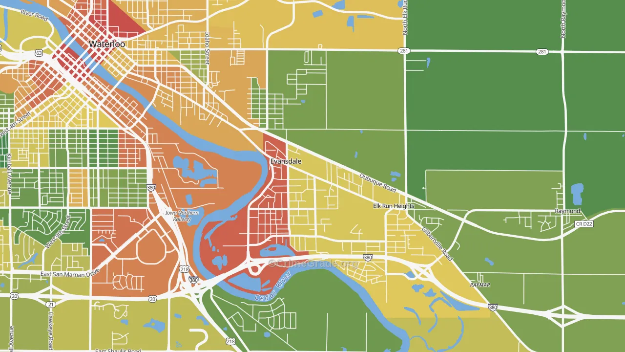 50707, IA Map of Drug-Related Crime Rates