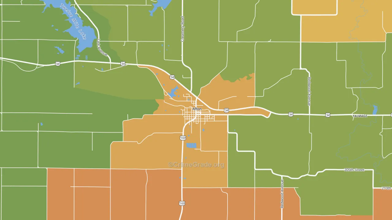 50830, IA Map of Drug-Related Crime Rates
