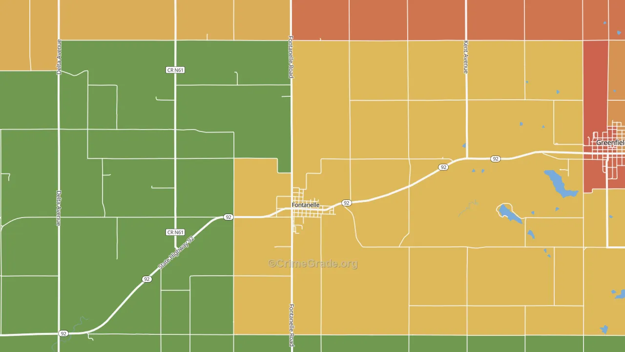 50846, IA Map of Drug-Related Crime Rates