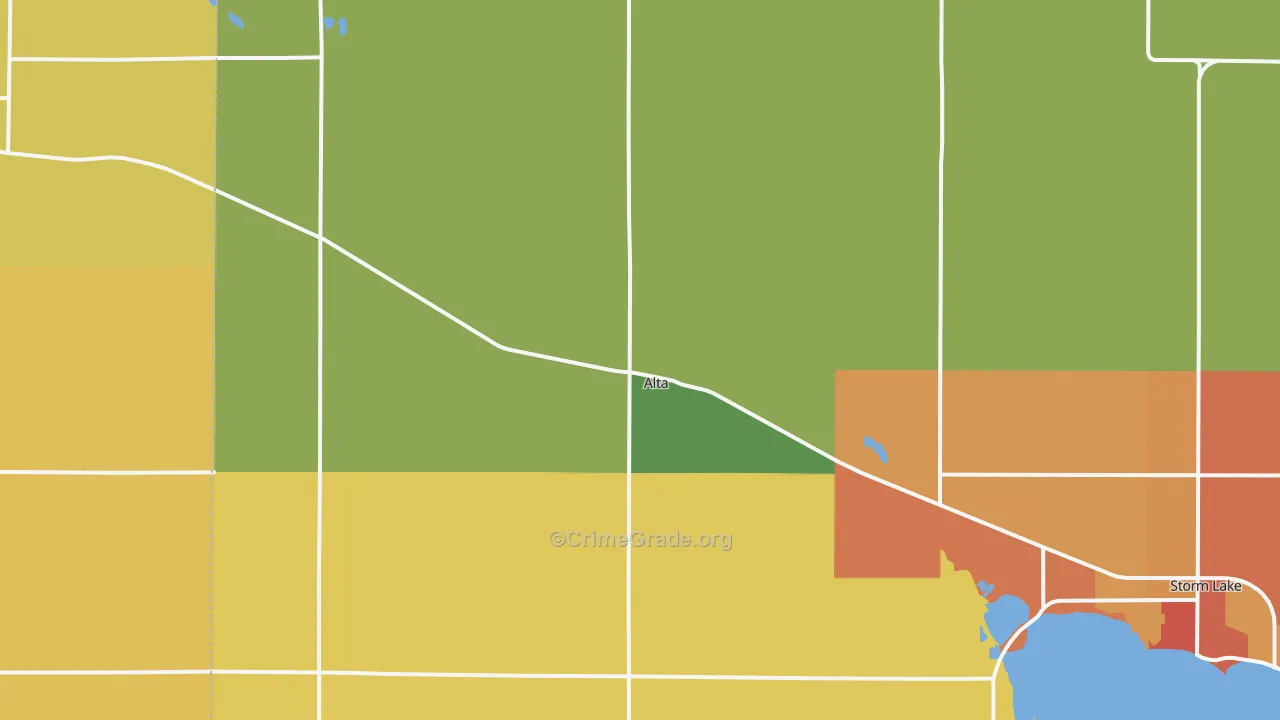 51002, IA Map of Drug-Related Crime Rates