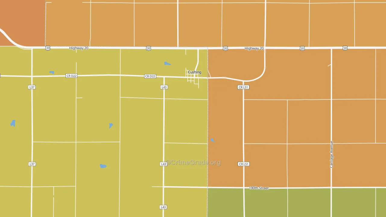 51018, IA Map of Drug-Related Crime Rates