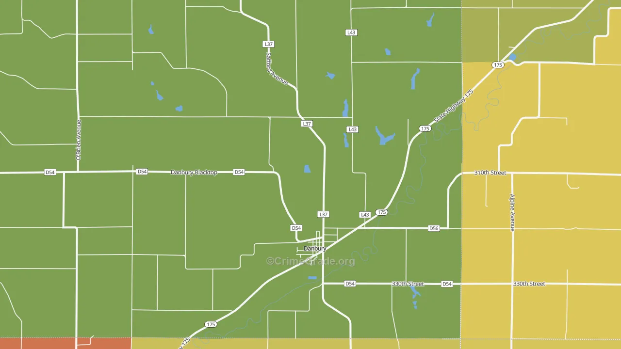 51019, IA Map of Drug-Related Crime Rates