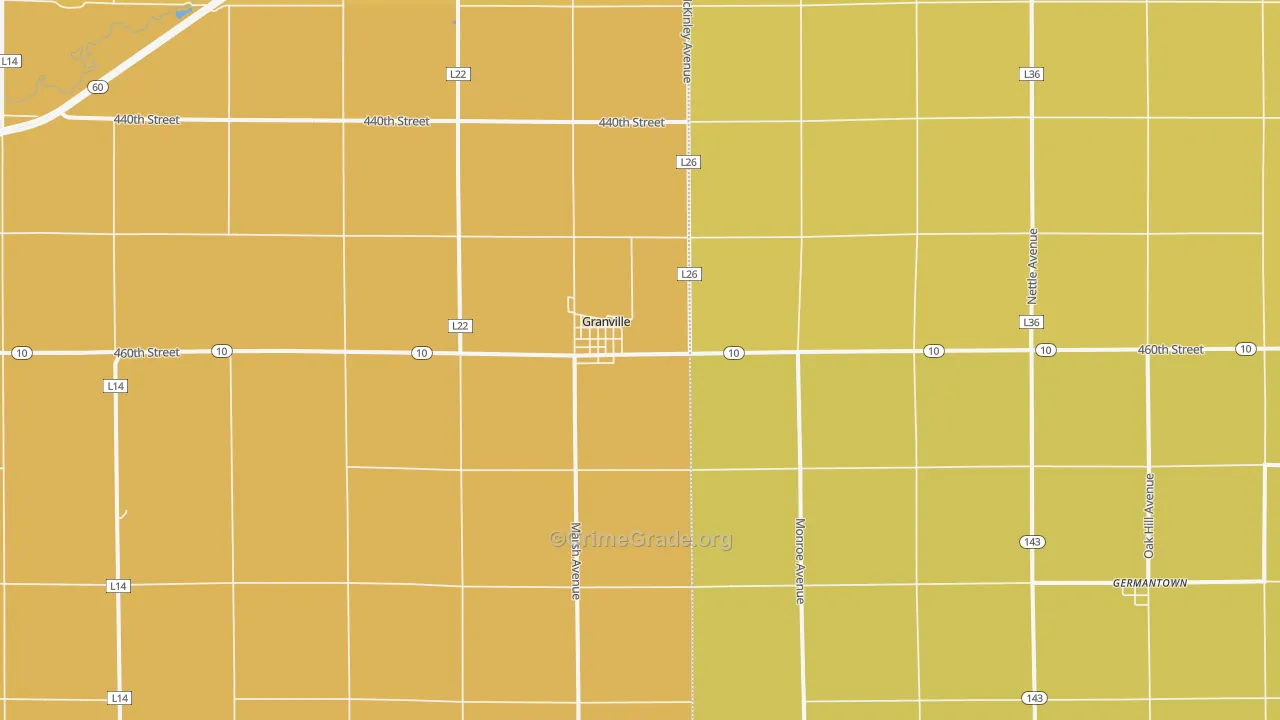 51022, IA Map of Drug-Related Crime Rates