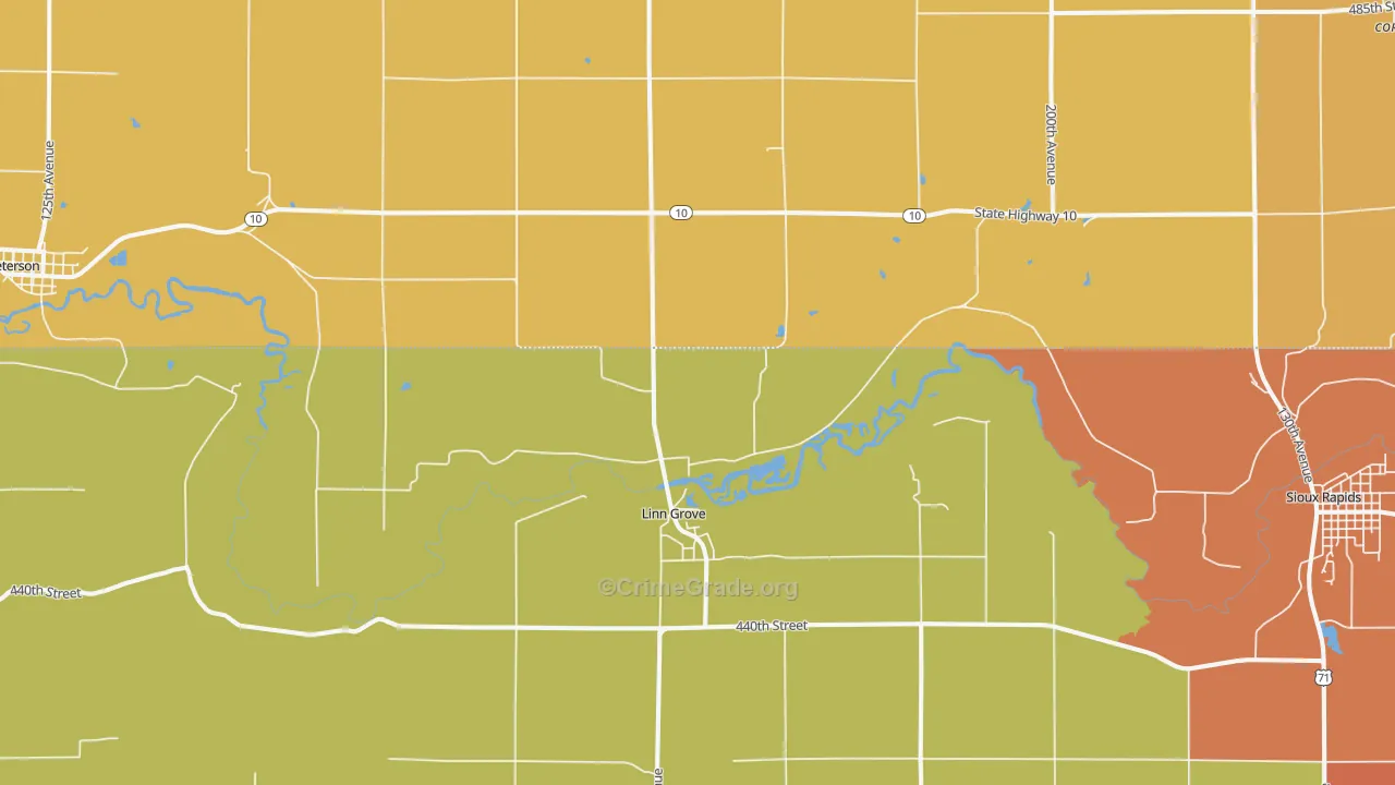 51033, IA Map of Drug-Related Crime Rates