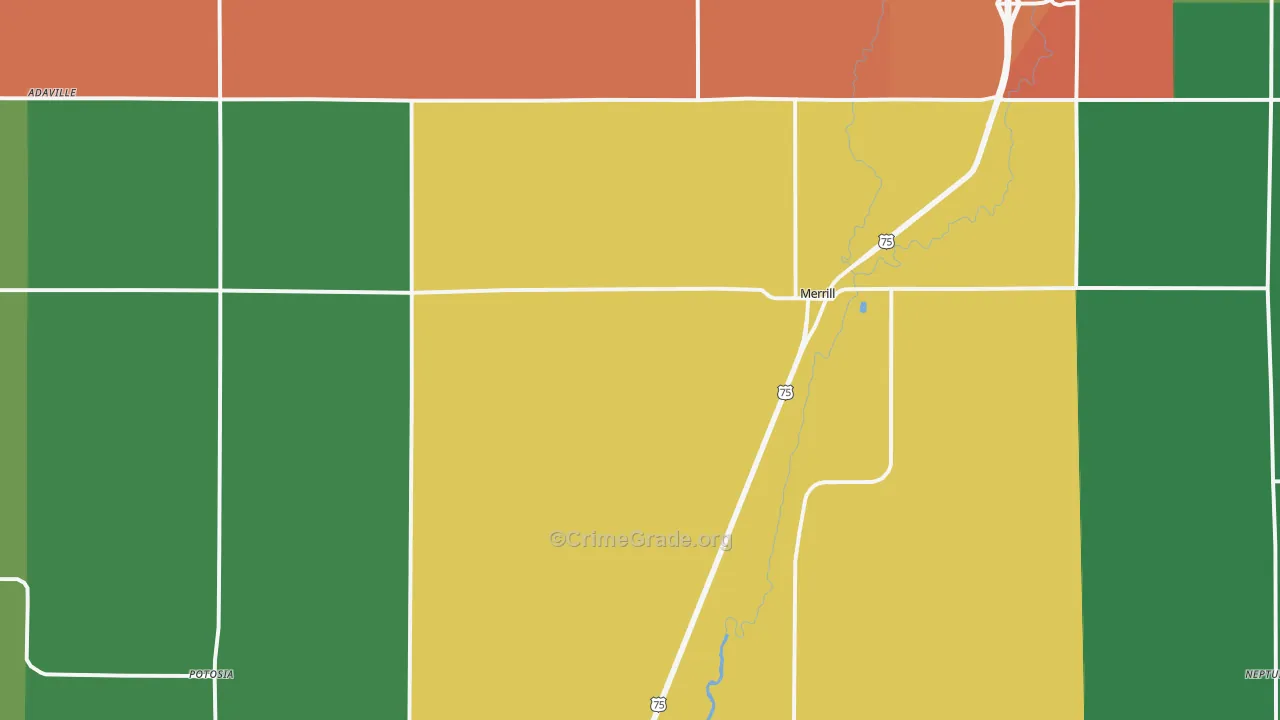51038, IA Map of Drug-Related Crime Rates