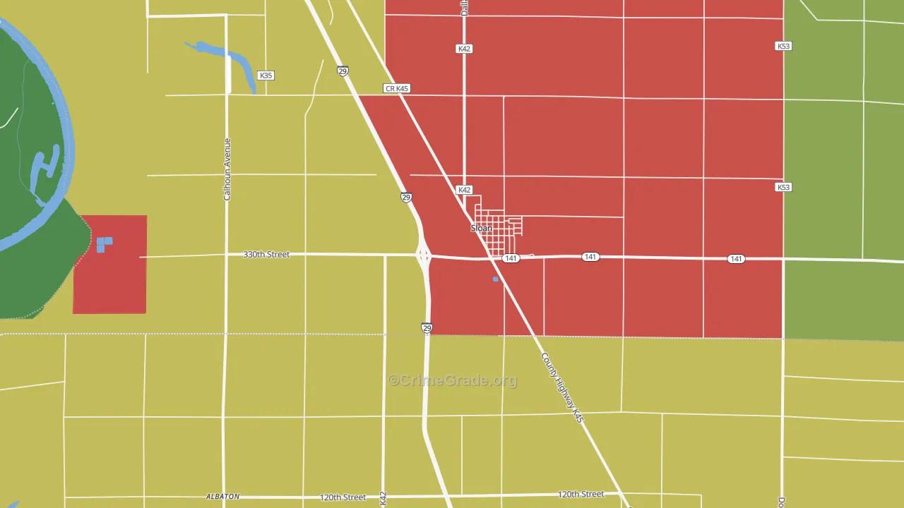 51055, IA Map of Drug-Related Crime Rates