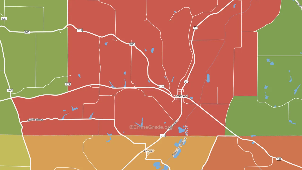 51056, IA Map of Drug-Related Crime Rates