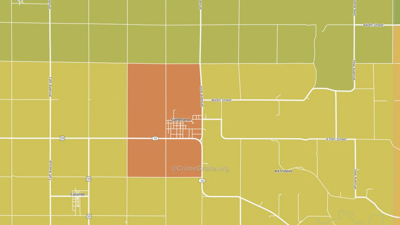 51058, IA Map of Drug-Related Crime Rates