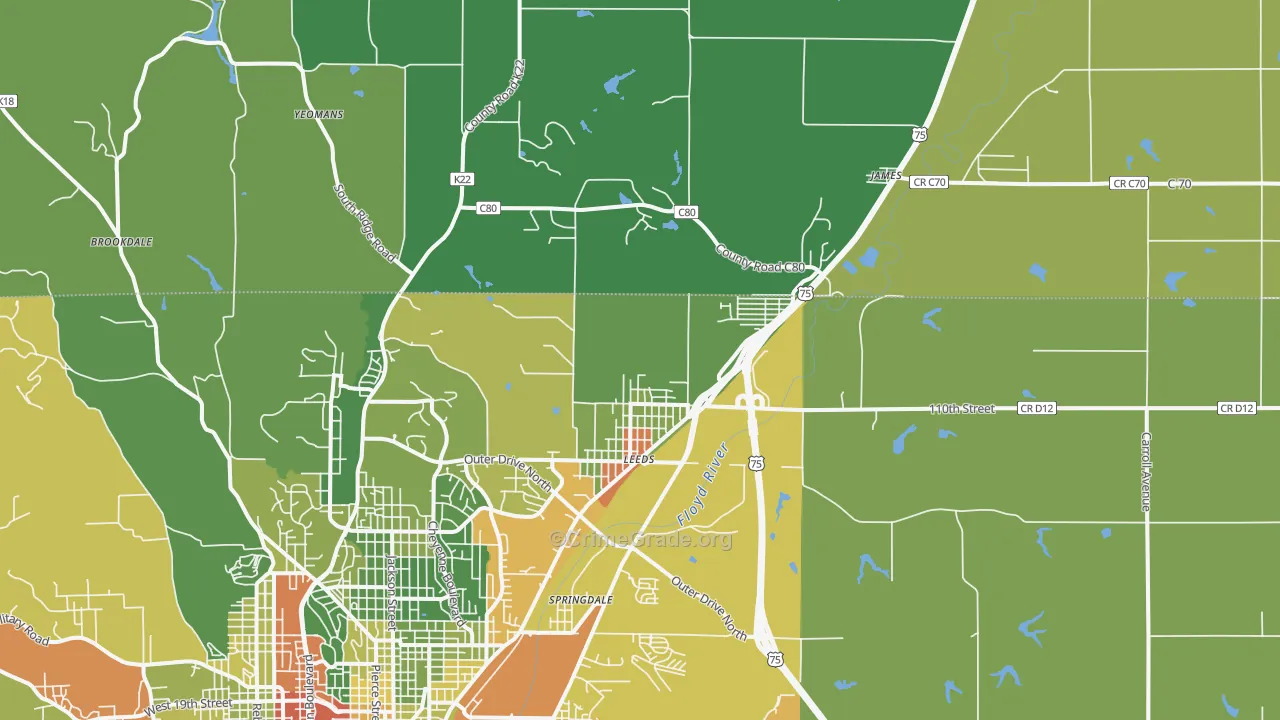 51108, IA Map of Drug-Related Crime Rates