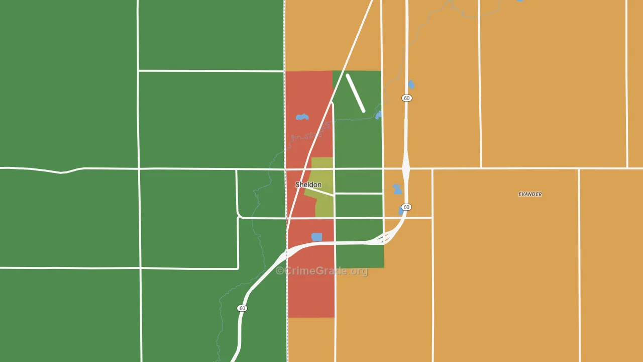 51201, IA Map of Drug-Related Crime Rates