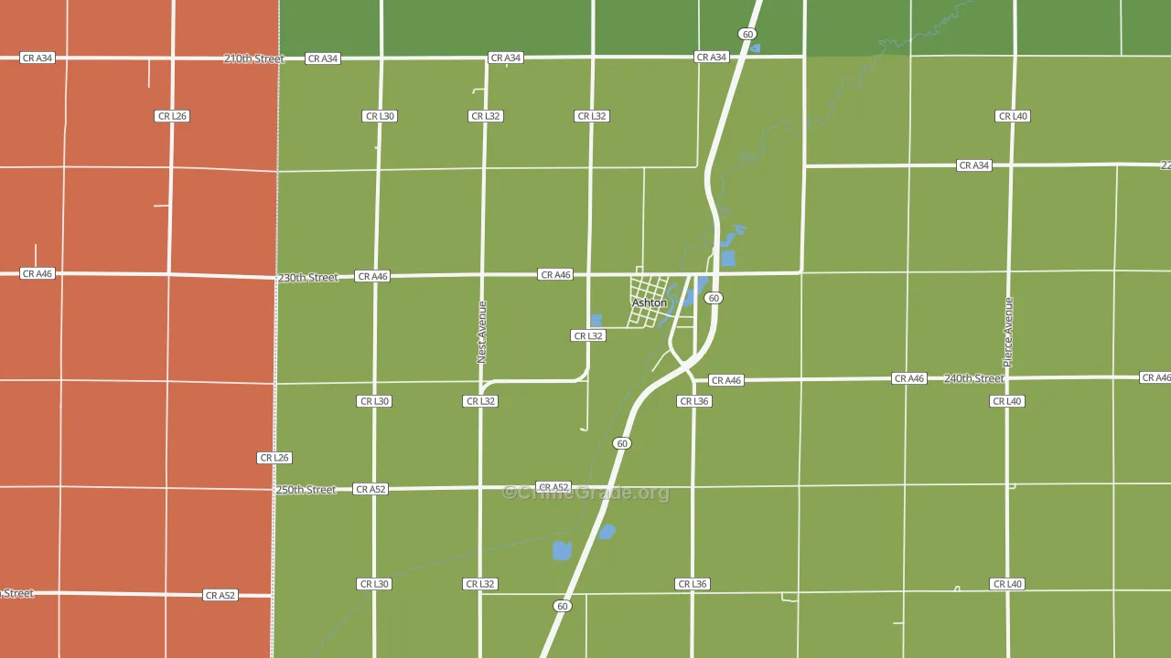 51232, IA Map of Drug-Related Crime Rates
