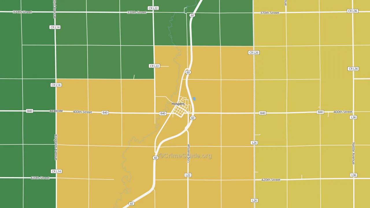 51238, IA Map of Drug-Related Crime Rates