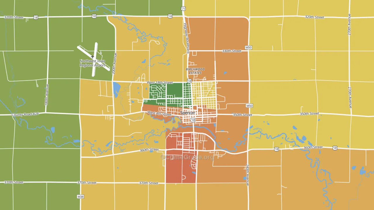 51301, IA Map of Drug-Related Crime Rates