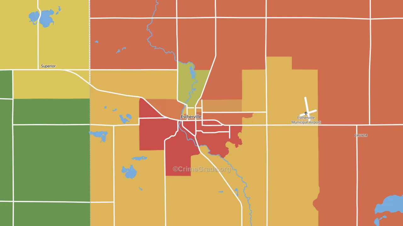 51334, IA Map of Drug-Related Crime Rates