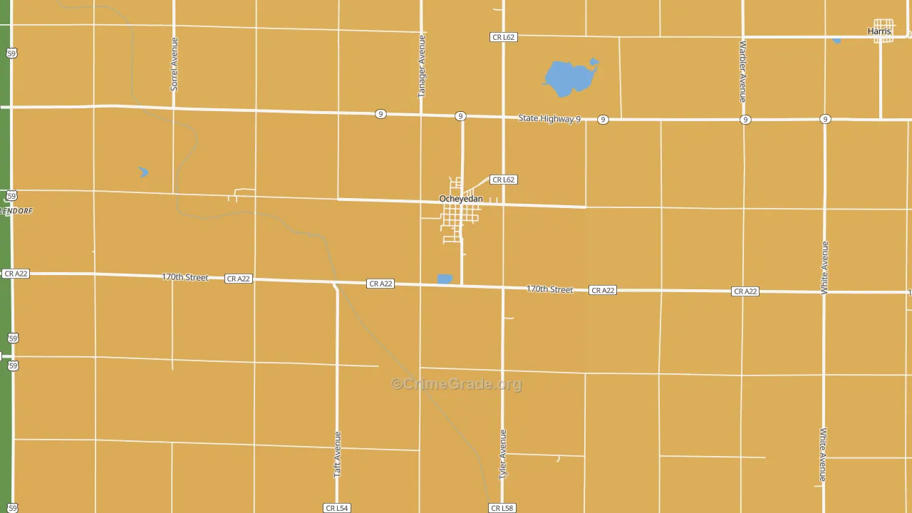 51354, IA Map of Drug-Related Crime Rates