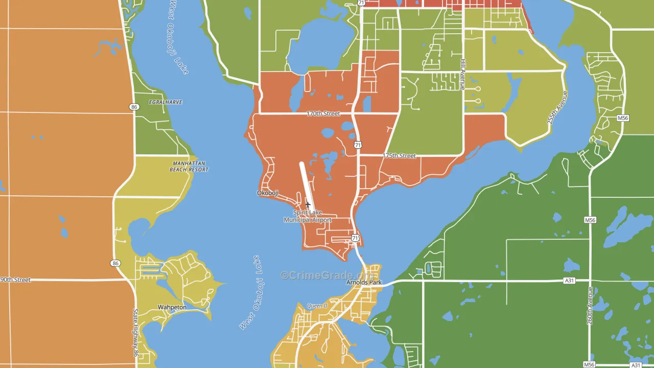 51355, IA Map of Drug-Related Crime Rates