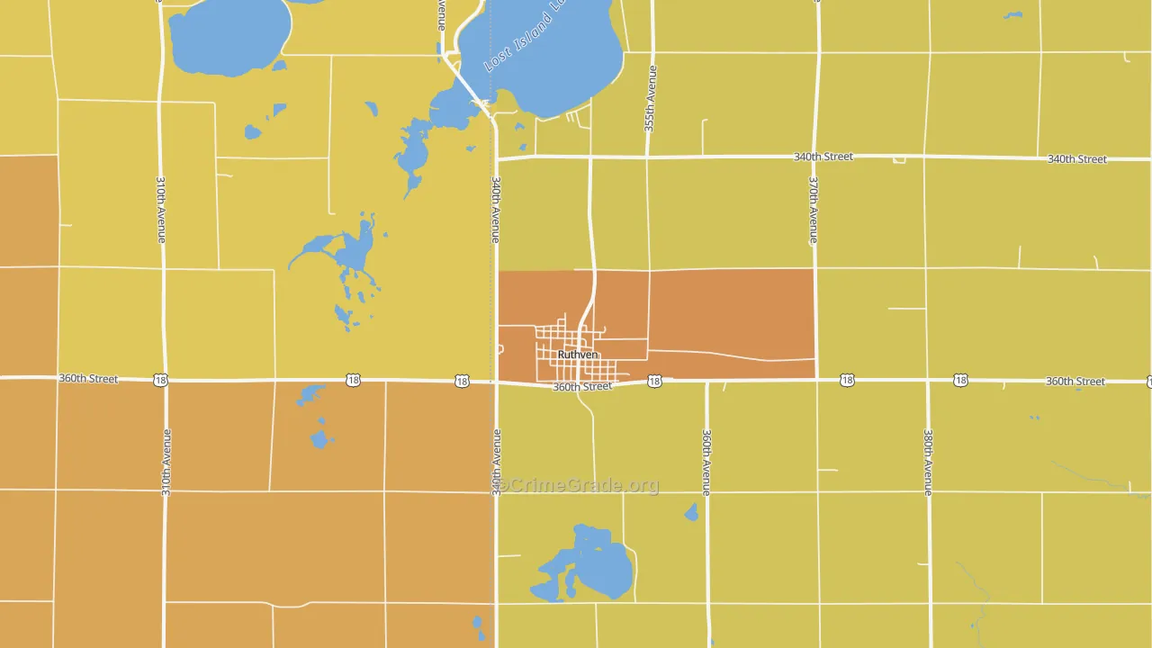 51358, IA Map of Drug-Related Crime Rates