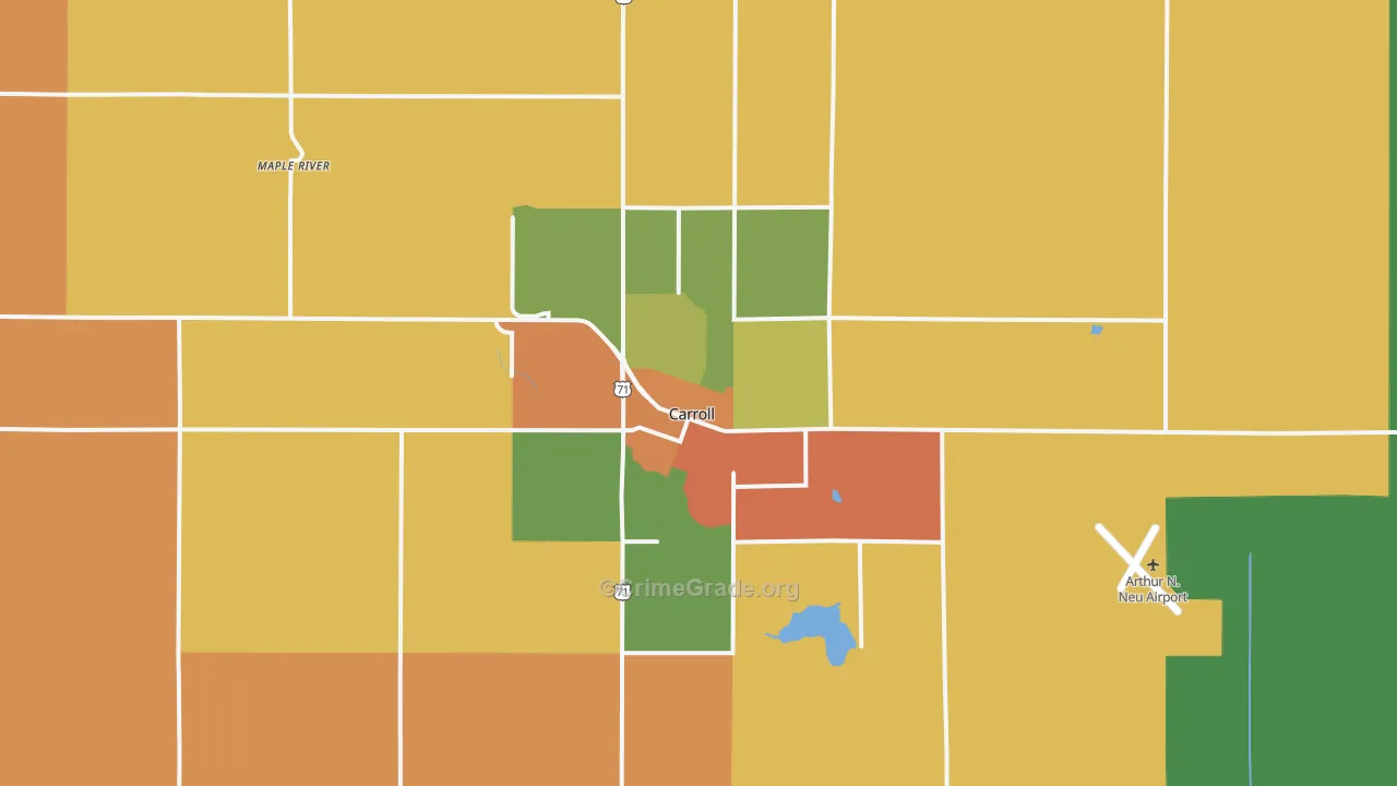 51401, IA Map of Drug-Related Crime Rates