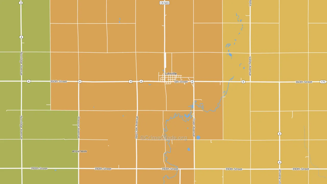 51453, IA Map of Drug-Related Crime Rates