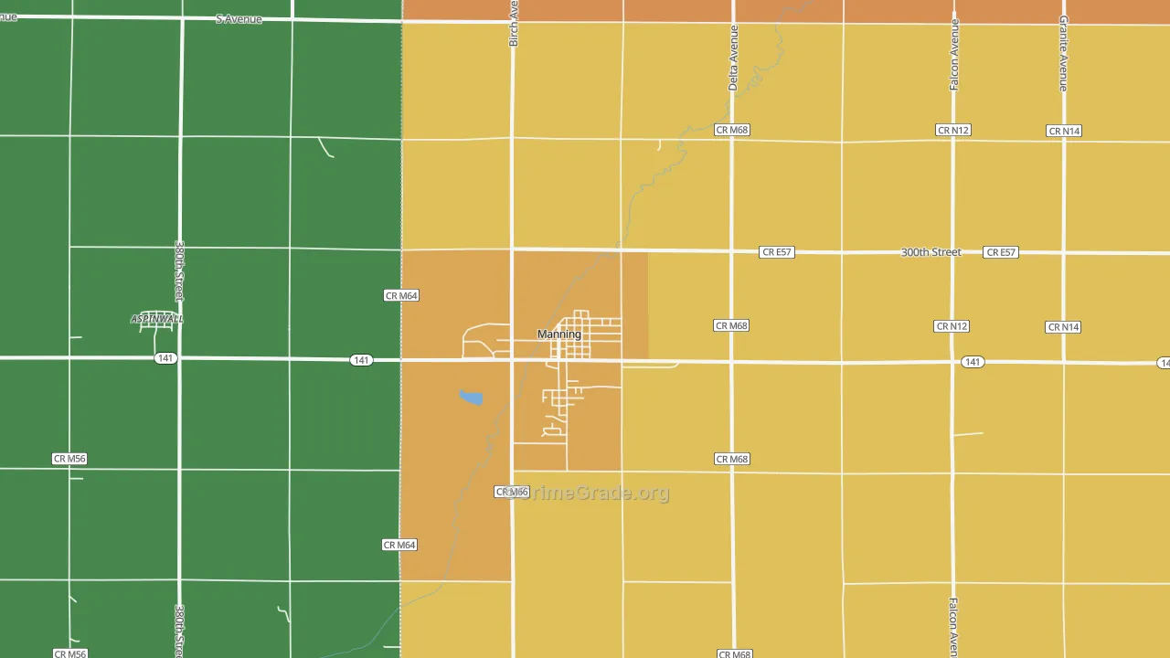 51455, IA Map of Drug-Related Crime Rates