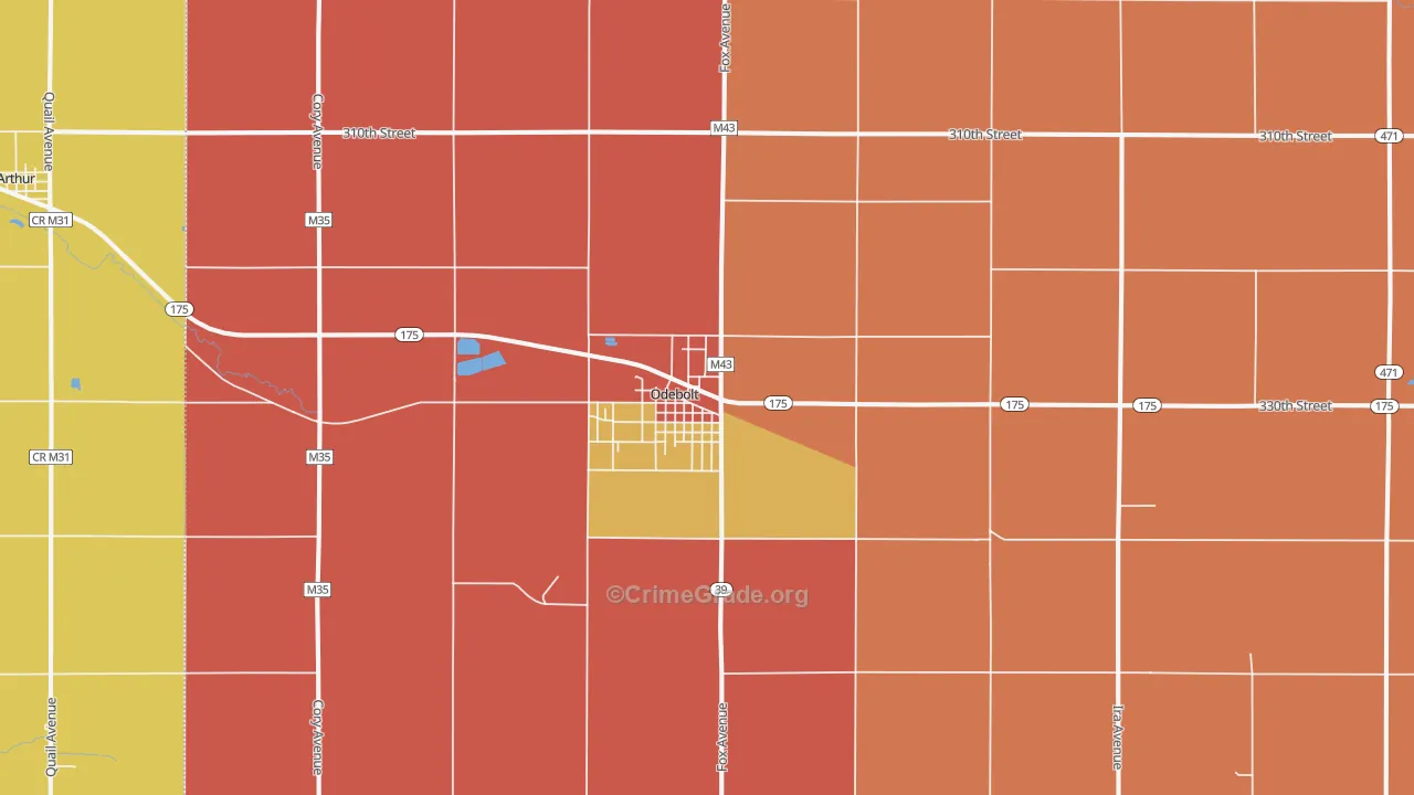 51458, IA Map of Drug-Related Crime Rates