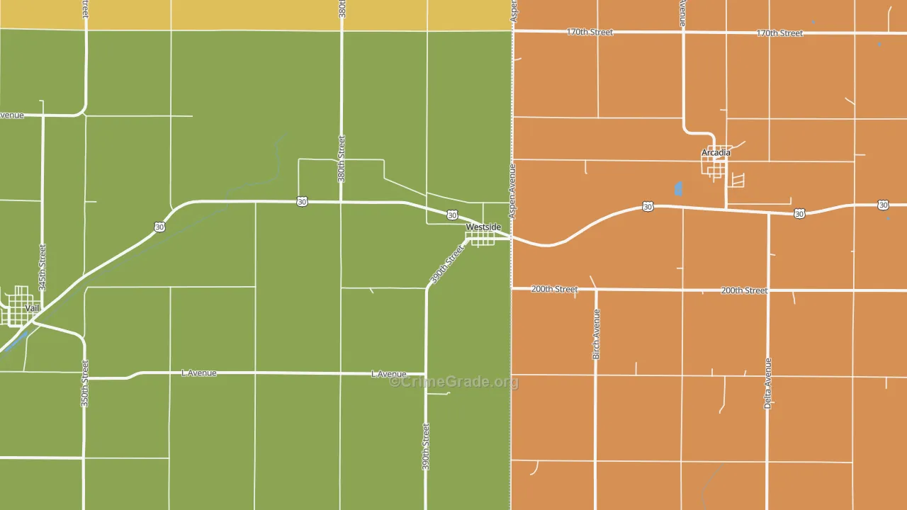51467, IA Map of Drug-Related Crime Rates