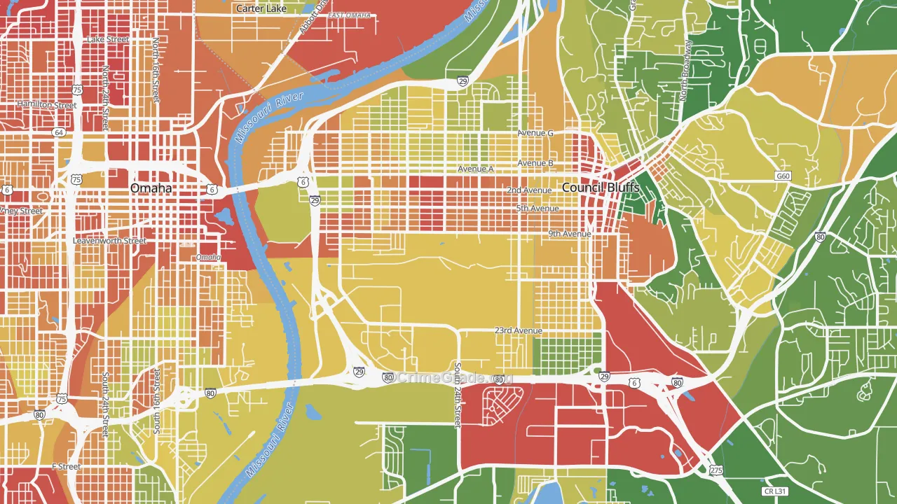 51501, IA Map of Drug-Related Crime Rates