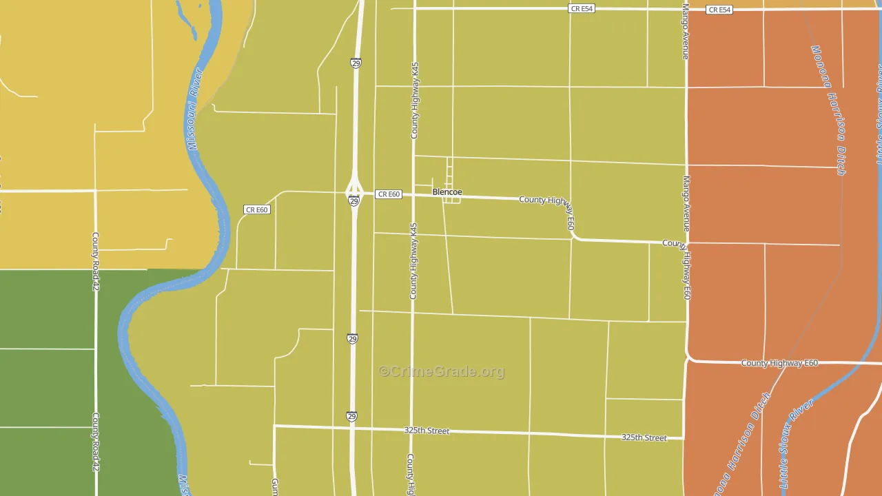 51523, IA Map of Drug-Related Crime Rates