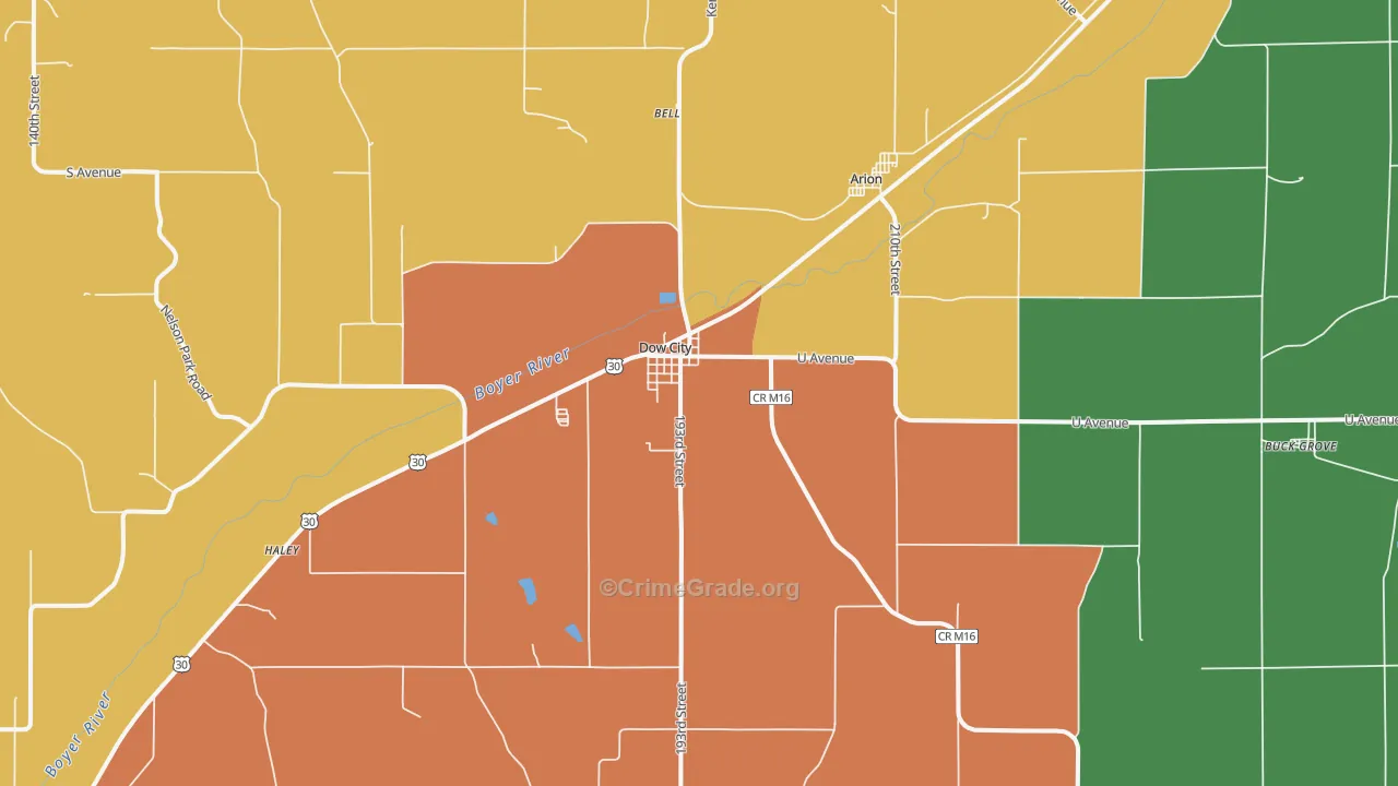 51528, IA Map of Drug-Related Crime Rates