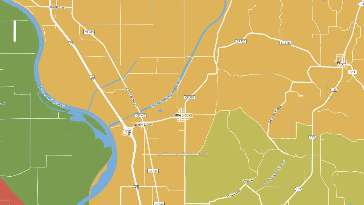 51545, IA Map of Drug-Related Crime Rates