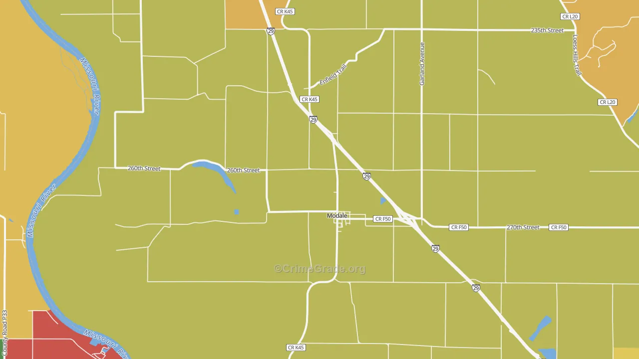 51556, IA Map of Drug-Related Crime Rates