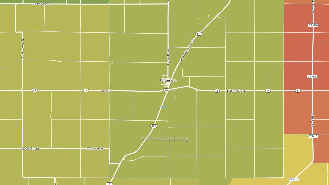 51565, IA Map of Drug-Related Crime Rates