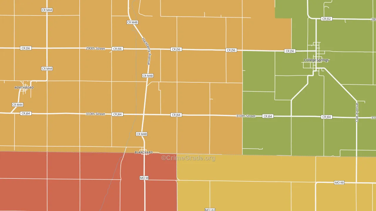 51630, IA Map of Drug-Related Crime Rates