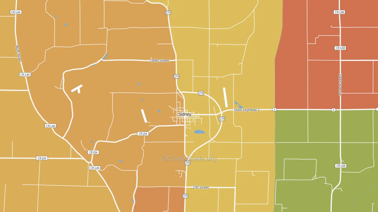 51652, IA Map of Drug-Related Crime Rates