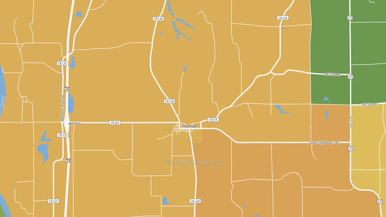 51654, IA Map of Drug-Related Crime Rates