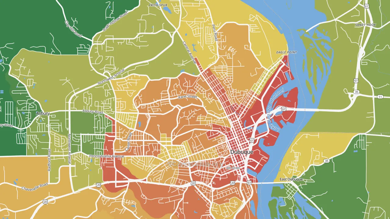52001, IA Map of Drug-Related Crime Rates
