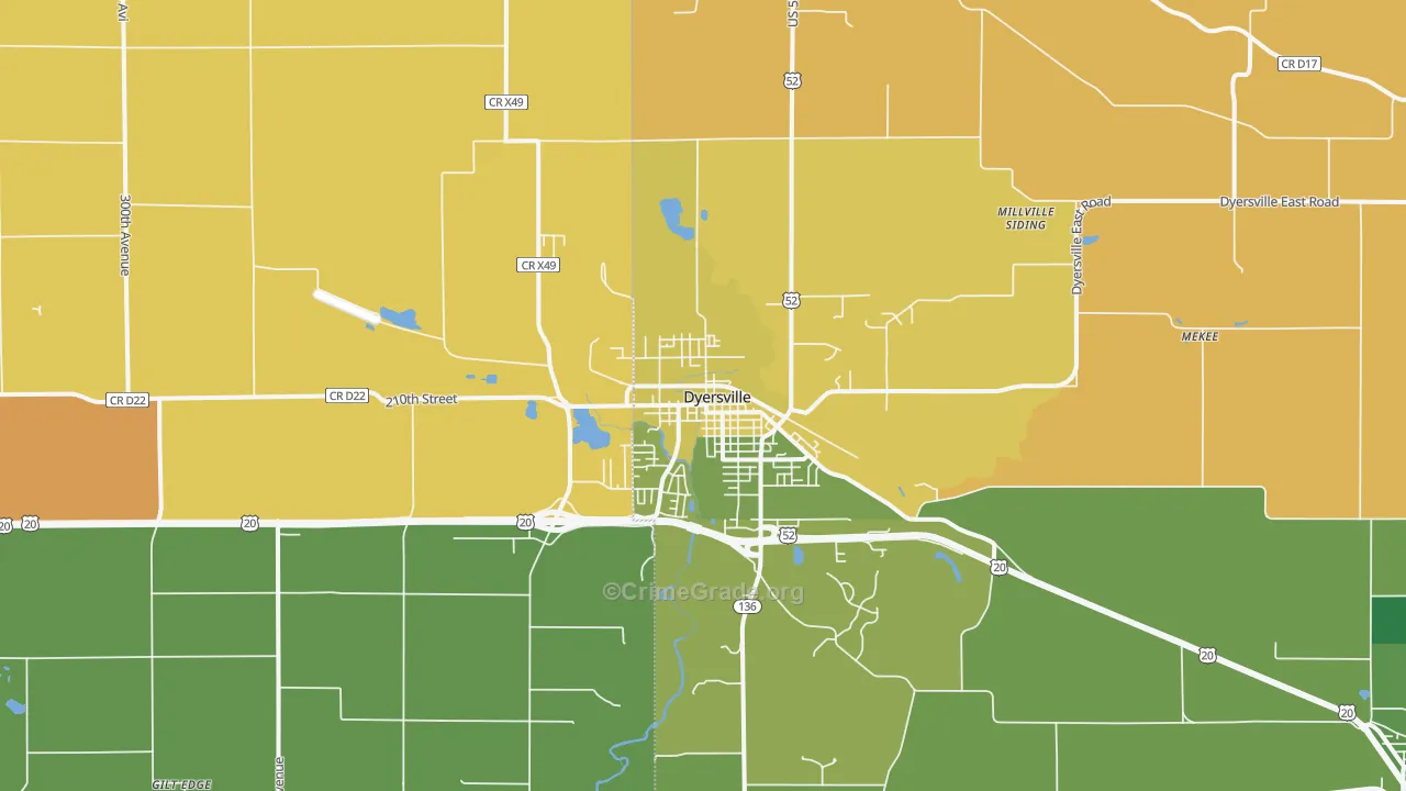 52040, IA Map of Drug-Related Crime Rates