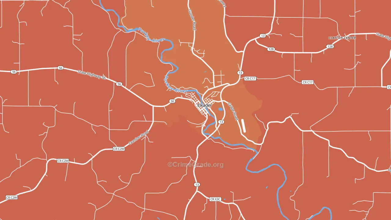 52043, IA Map of Drug-Related Crime Rates