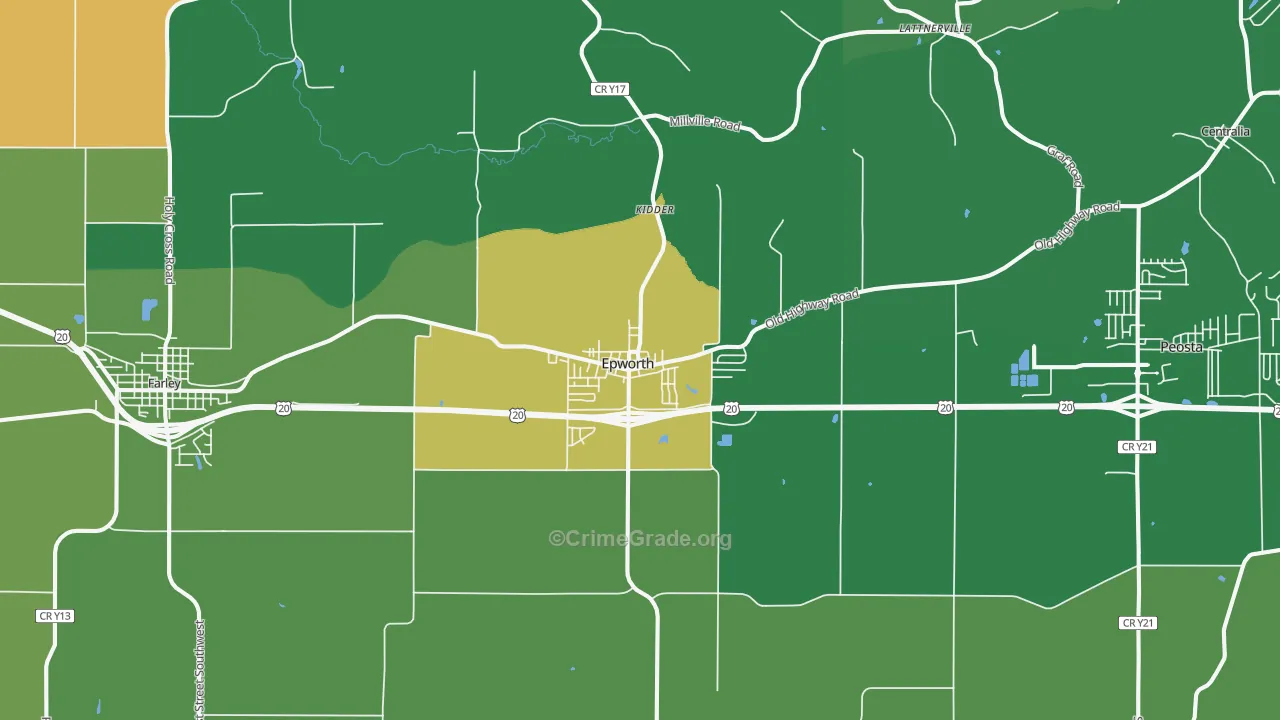 52045, IA Map of Drug-Related Crime Rates
