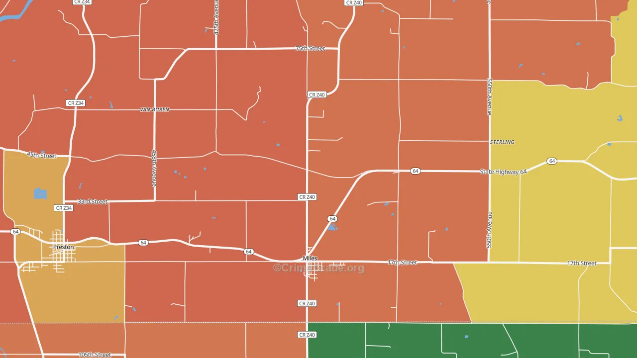 52064, IA Map of Drug-Related Crime Rates