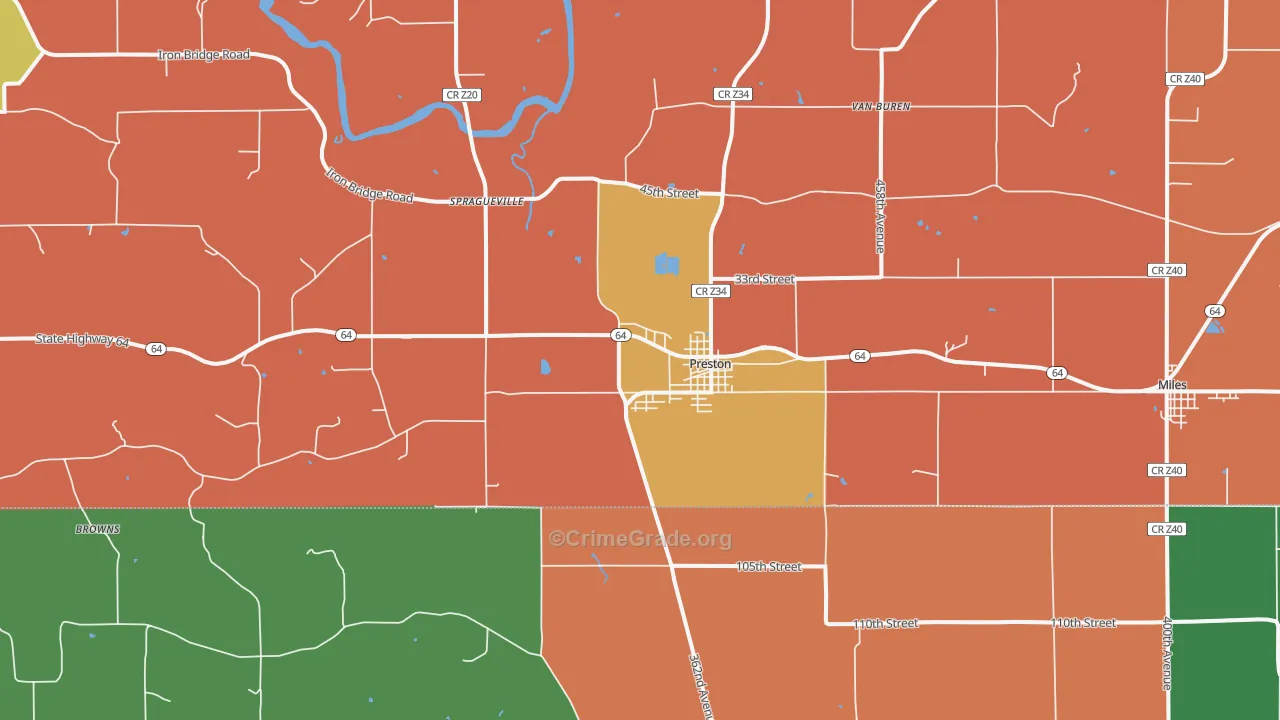 52069, IA Map of Drug-Related Crime Rates