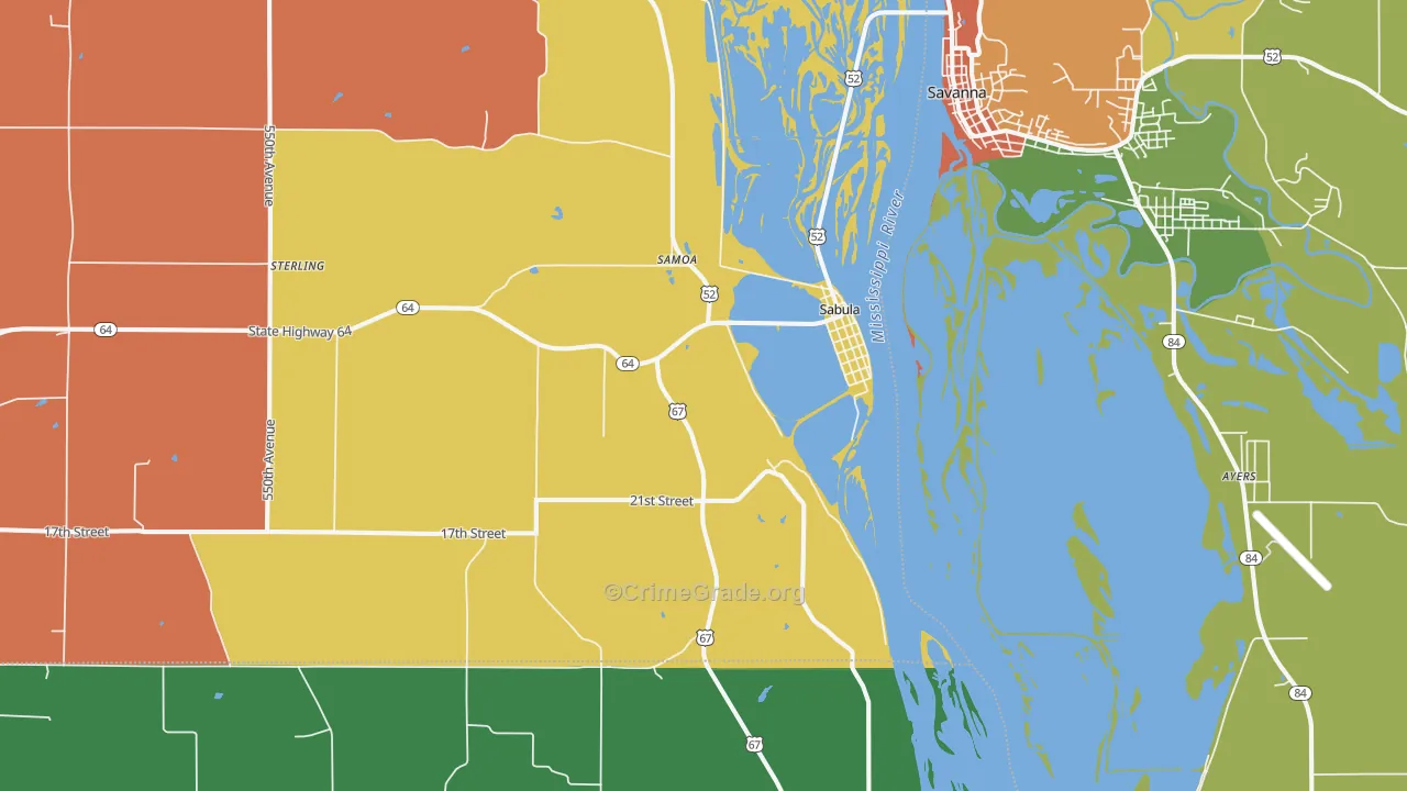 52070, IA Map of Drug-Related Crime Rates