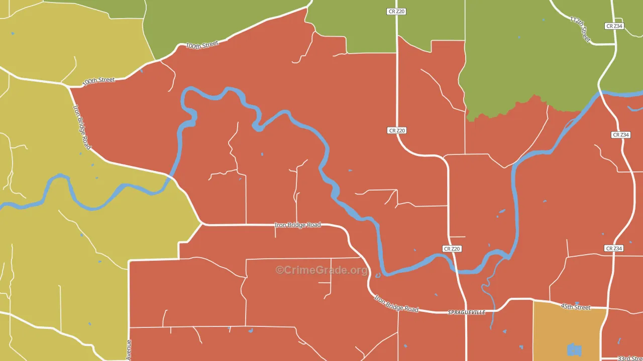 52074, IA Map of Drug-Related Crime Rates