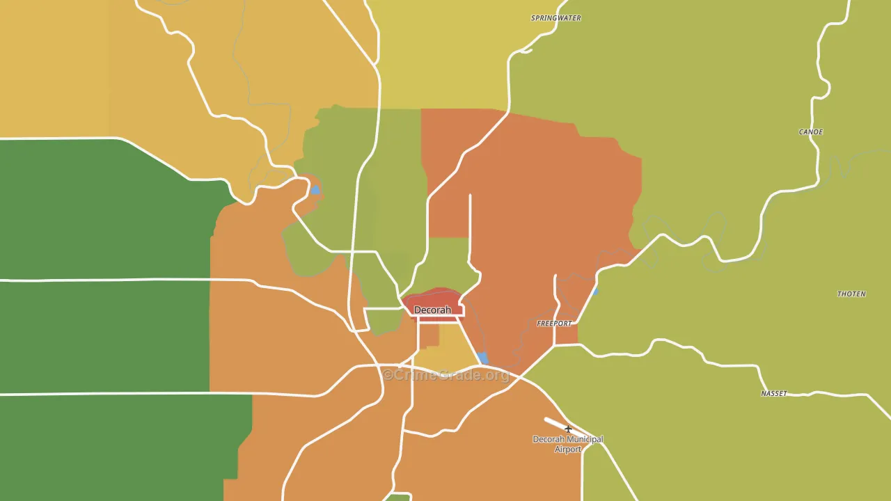 52101, IA Map of Drug-Related Crime Rates
