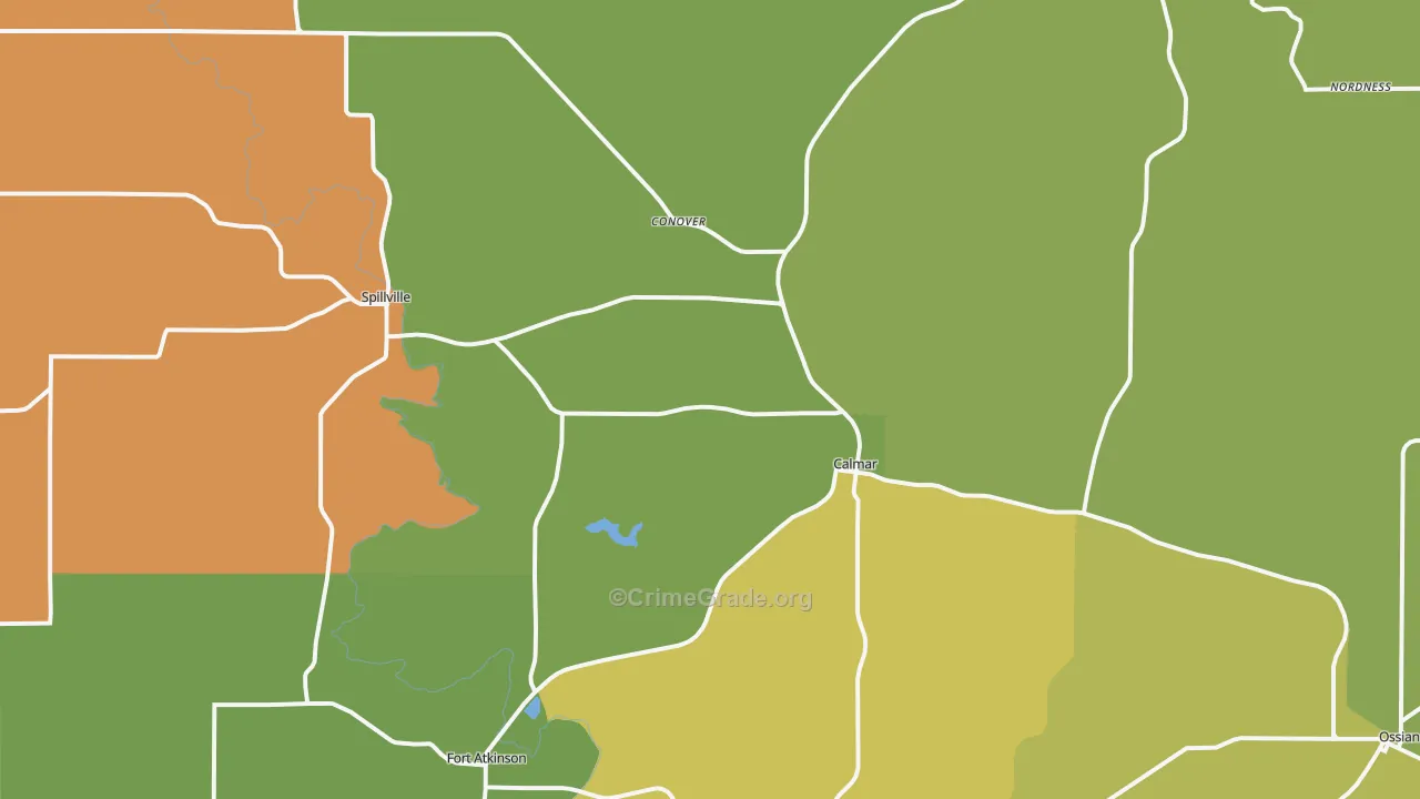 52132, IA Map of Drug-Related Crime Rates