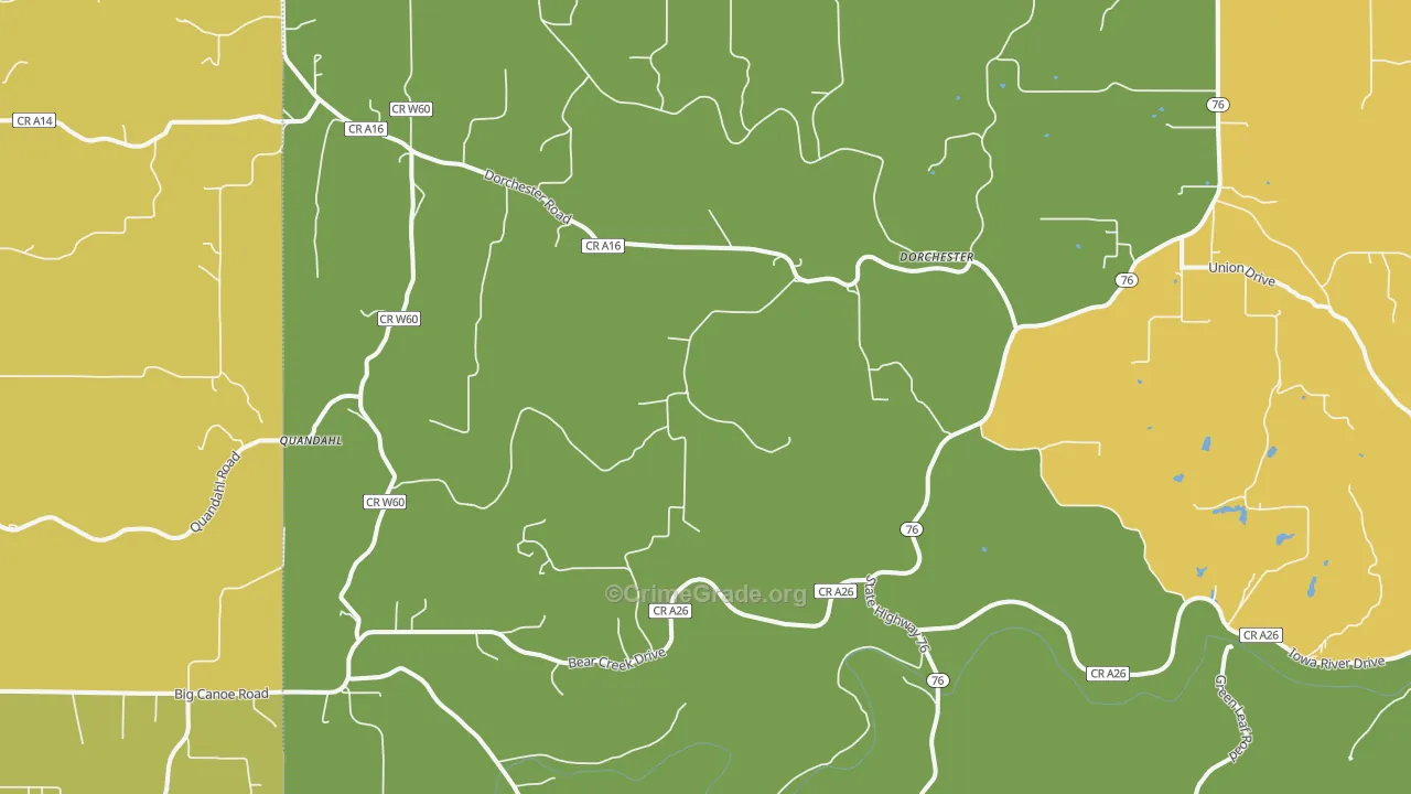 52140, IA Map of Drug-Related Crime Rates