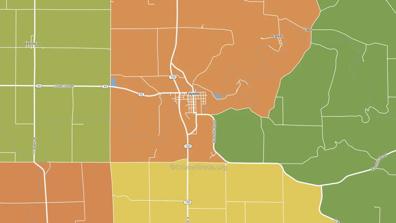 52142, IA Map of Drug-Related Crime Rates