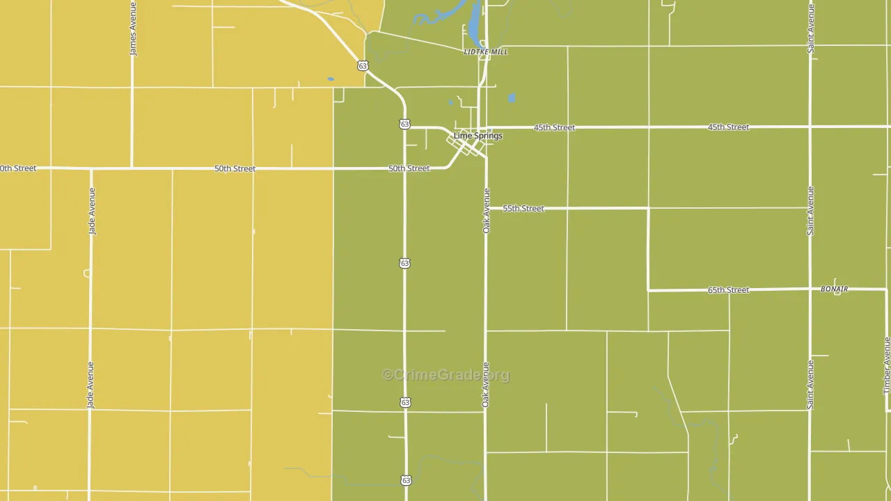 52155, IA Map of Drug-Related Crime Rates