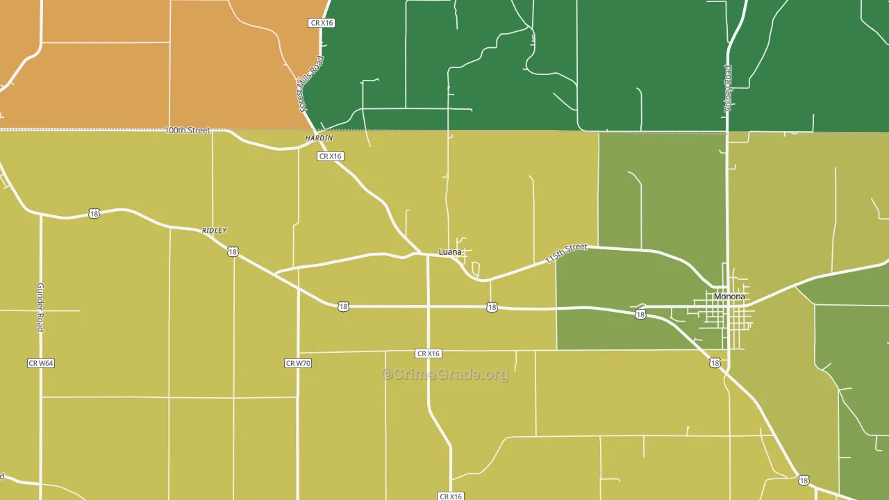 52156, IA Map of Drug-Related Crime Rates