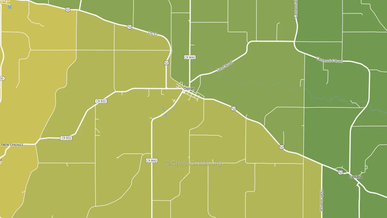 52161, IA Map of Drug-Related Crime Rates